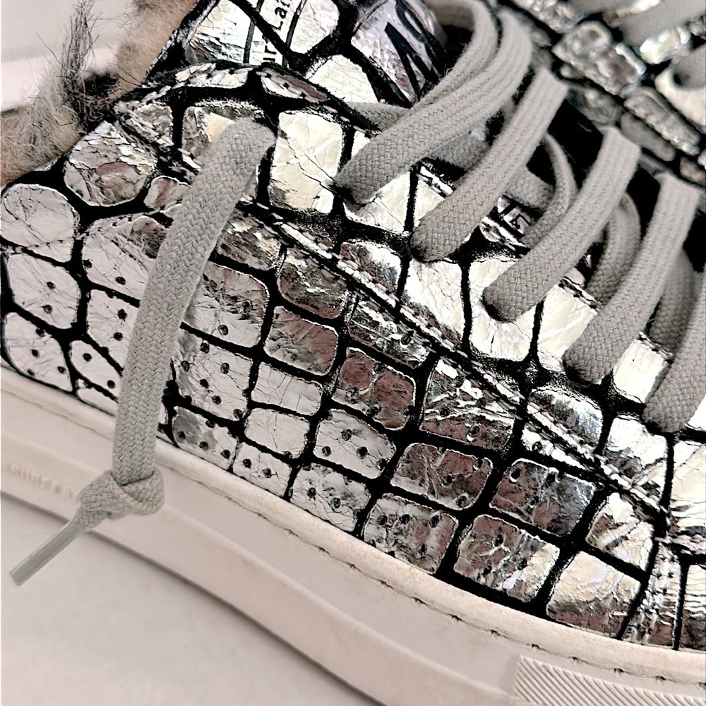 P448 Women's Clara Crackled Leather Open Back Platform Sneaker Size 36 EU/ 6-6.5 - Picture 14 of 16